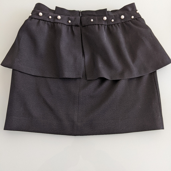 Zara peplum basic skirt black , pearls - Picture 3 of 10